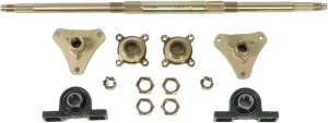 for ATVs Quads Drift Trikes CFTGIW 24inch Kart Rear Axle Kit Rear Axle Shaft Kit Metal Anti Impact Hubs Fixing Mounts Flanges Set Rear Axle Assembly Kit for ATVs Quads Drift Trikes