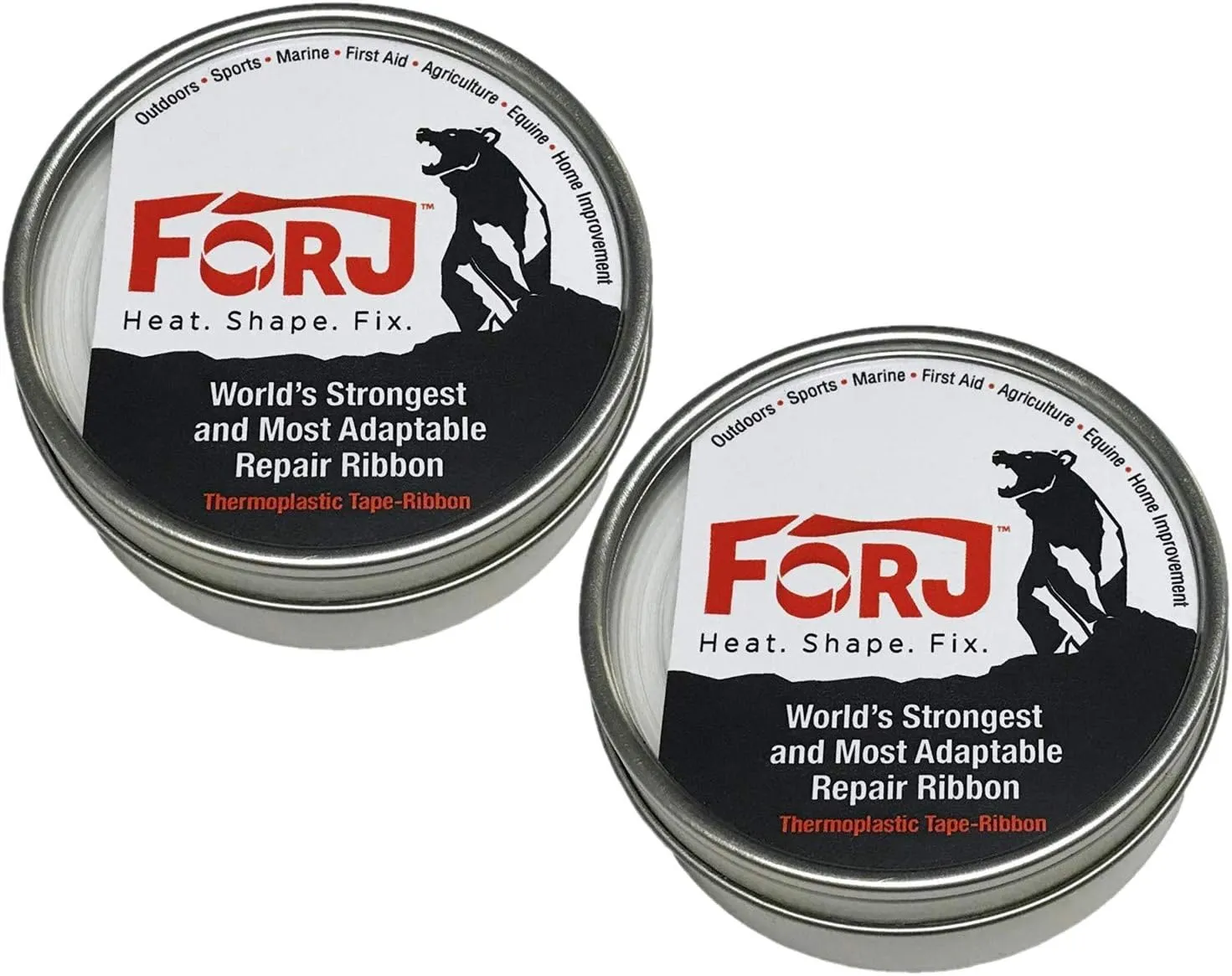 Forj Thermoplastic Tape Ribbon, 20 Feet of Lightweight, Compact Resin Fiber with 1000 Pounds of Tensile Strength, Perfect for Repairs and Maintenance. (Pack of 2) (2)