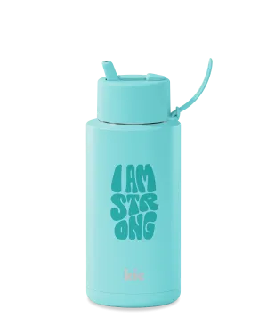 Frank Green 34oz Ceramic Reusable Bottle KIC w/ Flip Straw Lid