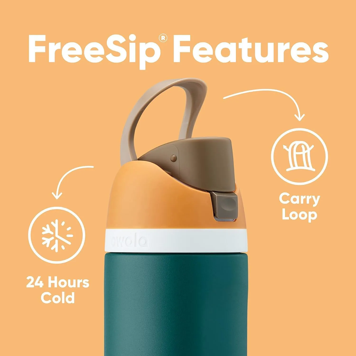 FreeSip Insulated Stainless Steel Water Bottle with Straw for Sports, Travel, and School BPA-Free Sports Water Bottle, 32 oz, Surfs Edge