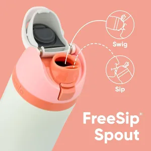 FreeSip Insulated Stainless Steel Water Bottle with Straw for Sports, Travel, and School BPA-Free Sports Water Bottle, 32 oz, Surfs Edge