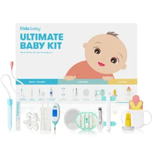 Frida Baby Ultimate Baby Kit | Baby Essentials Gift Set Includes Wellness, Sick Day, Gas Relief Essentials, Grooming Tools & Teething Toys