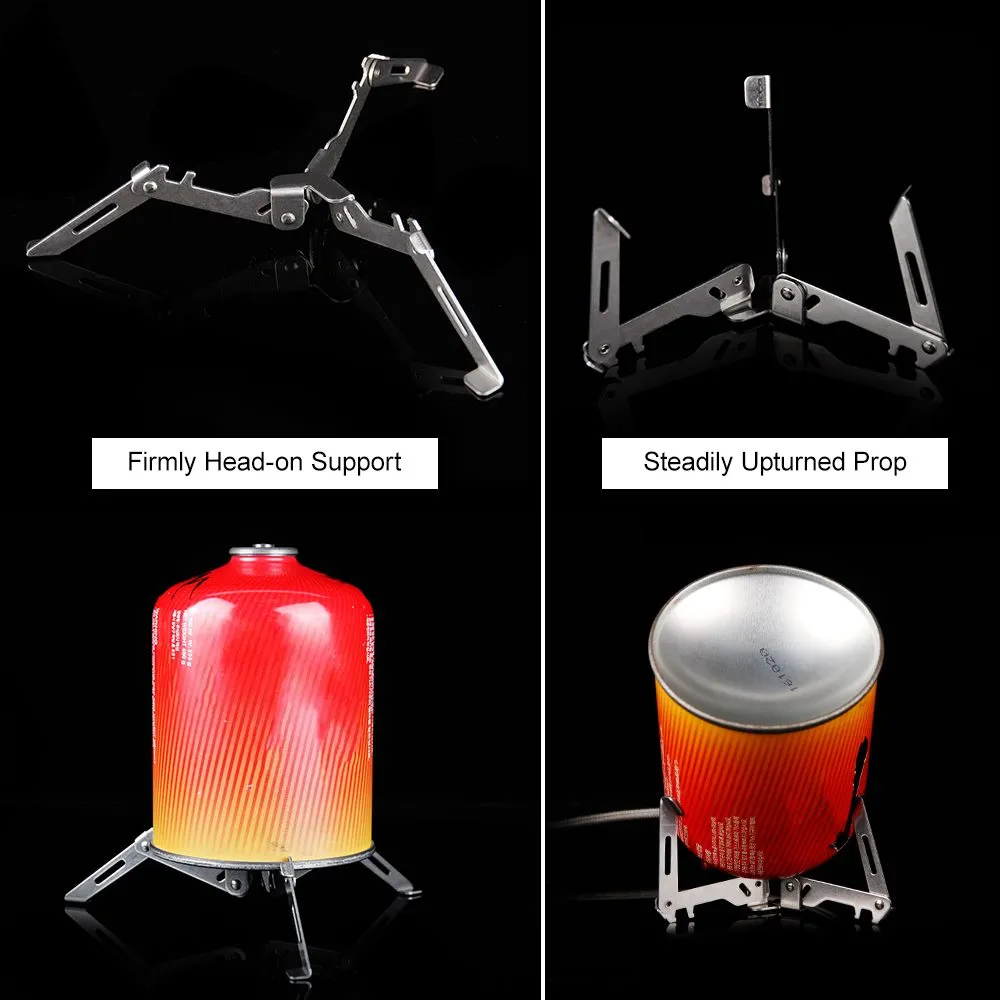 Fuel Canister Stand Foldable Cartridge Canister Tripod Camping Stove Accessories
