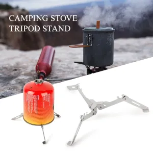 Fuel Canister Stand Foldable Cartridge Canister Tripod Camping Stove Accessories