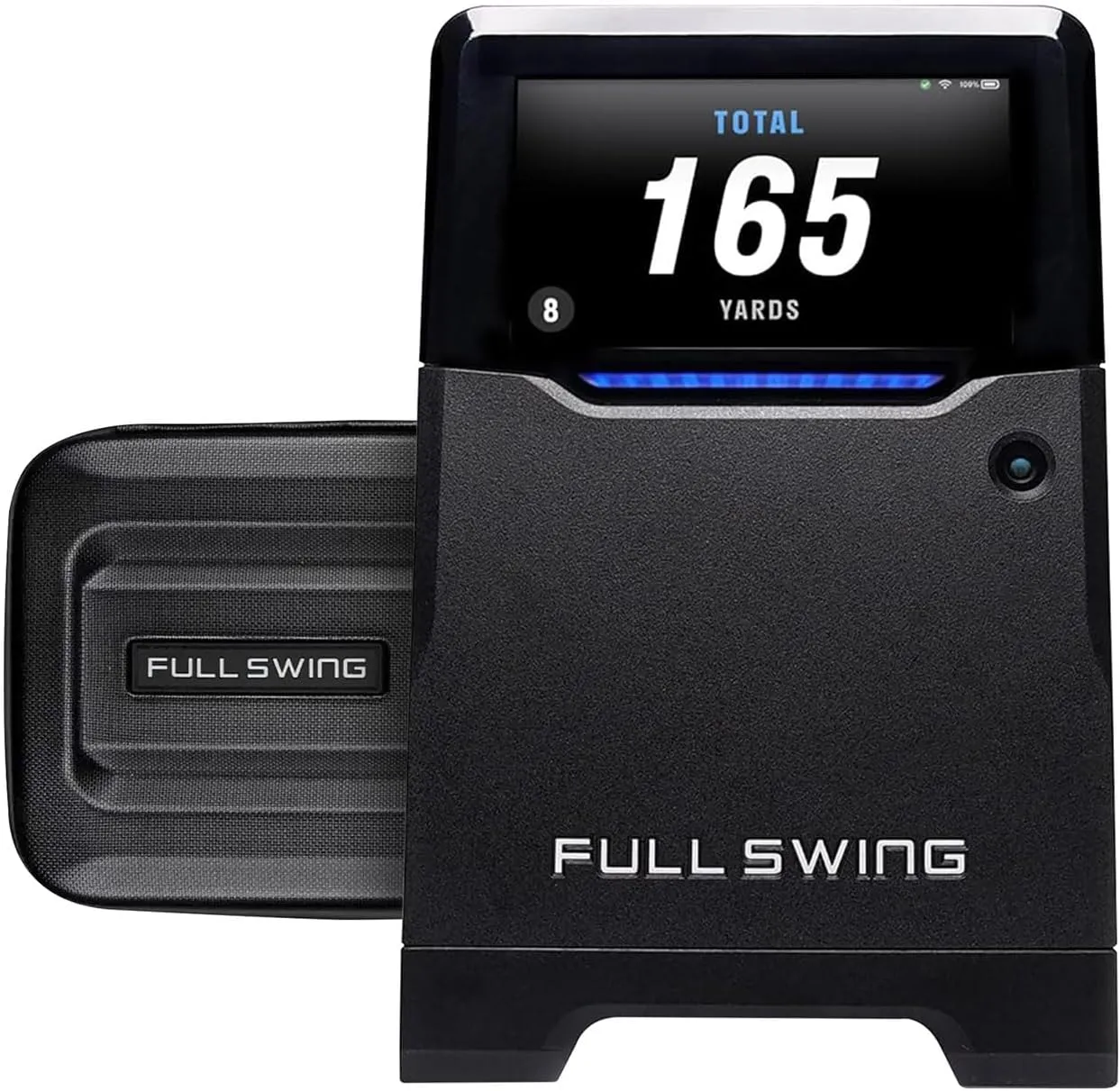 Full Swing KIT Golf Launch Monitor with 16 Data Points Powered by 5D Ai Machine Learning with Course GPS Overview for Real Time Ball Flight Including Carry Distance, Spin, Ball/Club Speed and More!