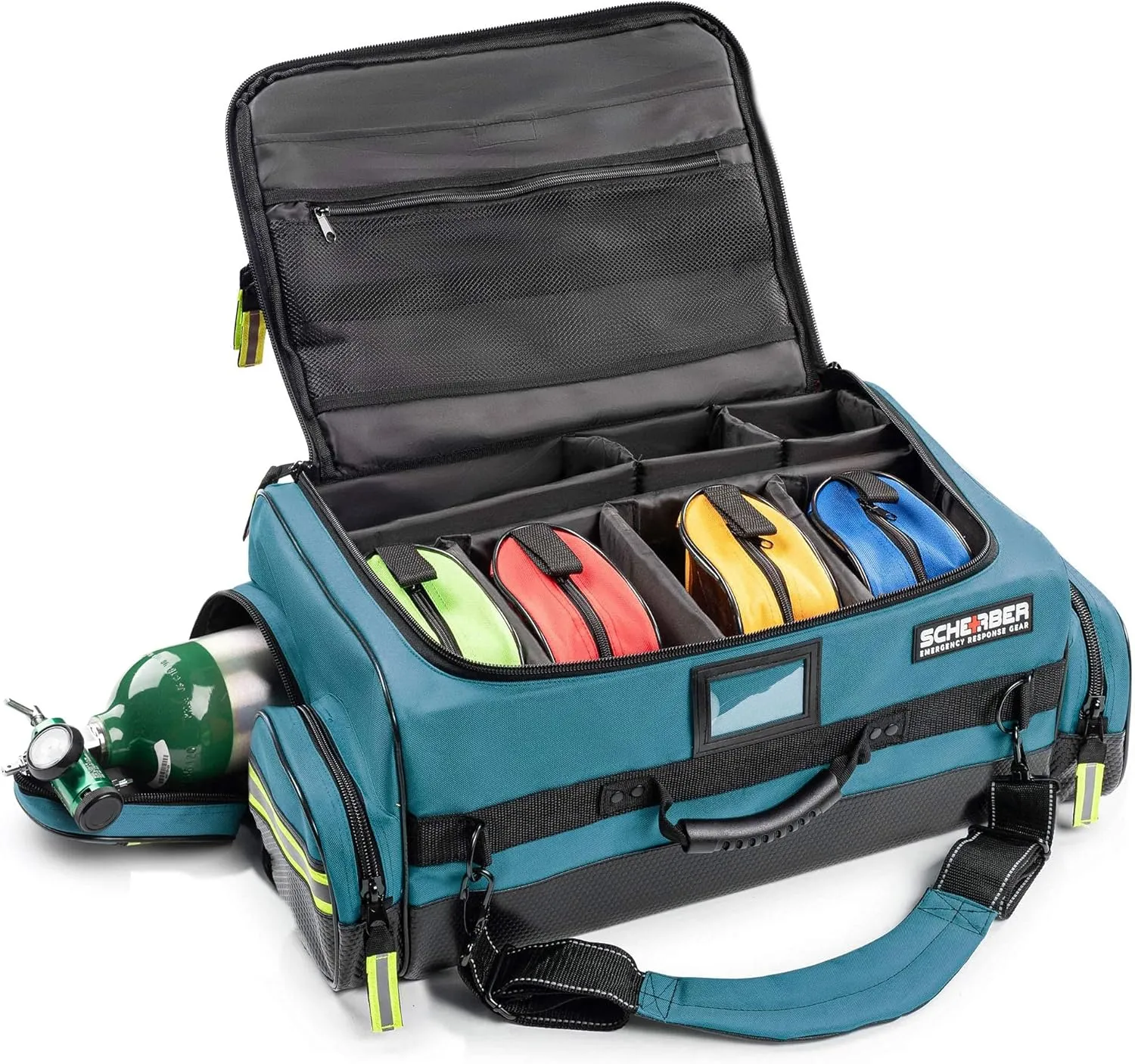Fully-Stocked Premium First Responder Bag, HSA/FSA Approved, Large Pro EMT/EMS Trauma, Bleeding & Oxygen Medical Kit, CAT Tourniquet, HyFin Chest Seal & 250  First Aid Supplies
