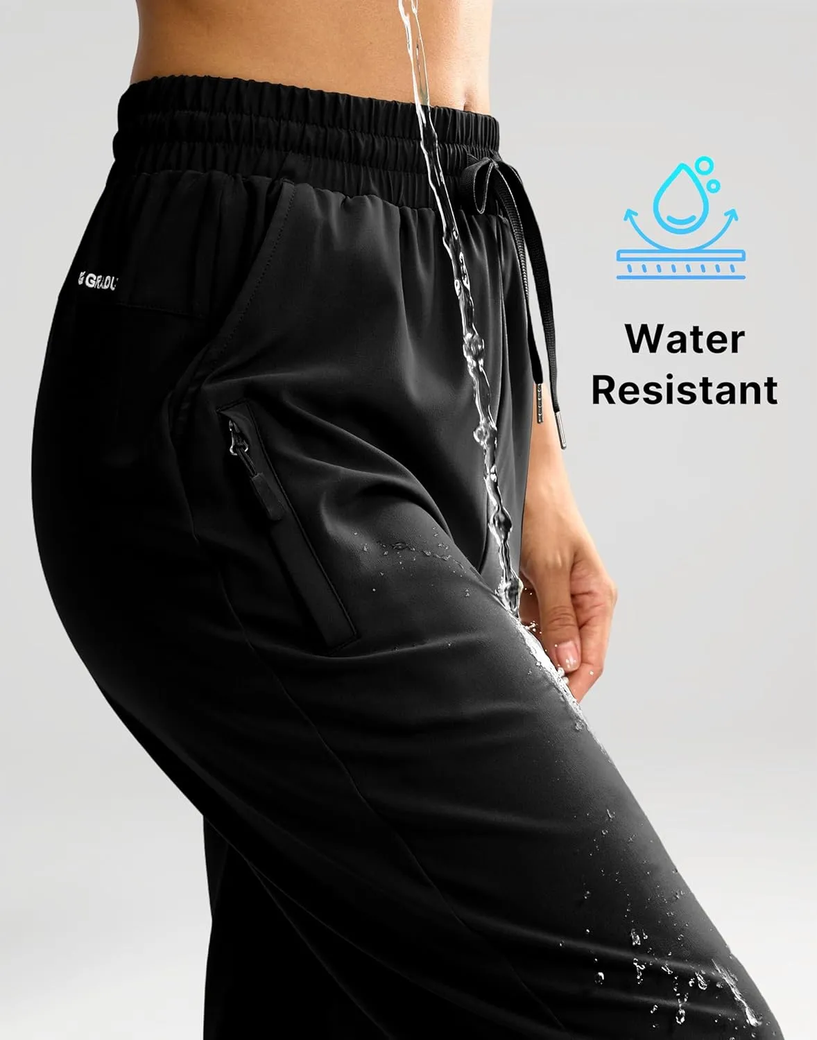 G Gradual Women's 15" Long Shorts Below The Knee Capri Lightweight Quick Dry Hiking Cargo Shorts for Women with 3 Pockets