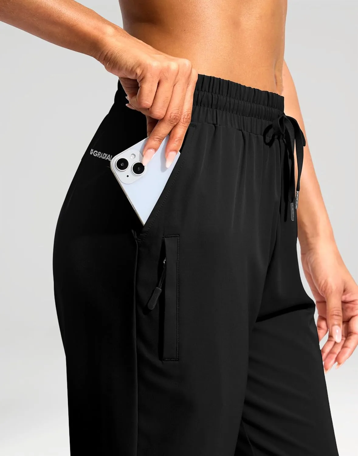 G Gradual Women's 15" Long Shorts Below The Knee Capri Lightweight Quick Dry Hiking Cargo Shorts for Women with 3 Pockets
