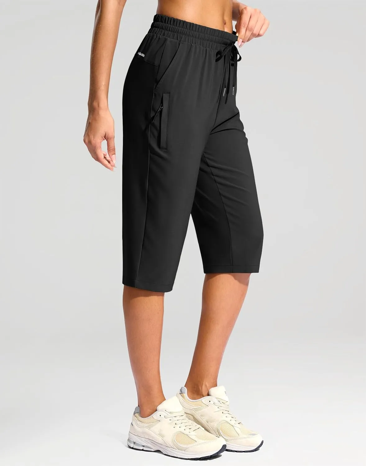 G Gradual Women's 15" Long Shorts Below The Knee Capri Lightweight Quick Dry Hiking Cargo Shorts for Women with 3 Pockets