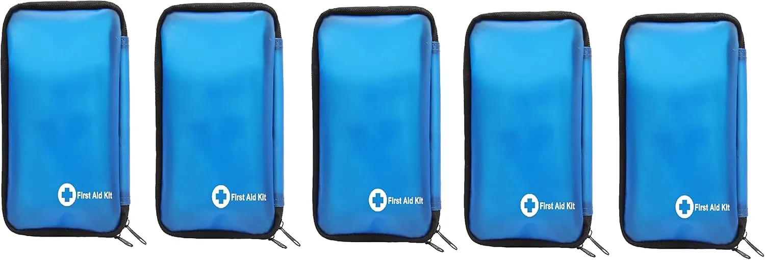 Galaxy 131 Pcs First Aid Kits Small All Purpose for Survival Emergency Trauma Military Tactical Medical School Office Home Hunting Camping Hiking Traveling Fishing Driving..IFAK EMT Bag (5 Packs)