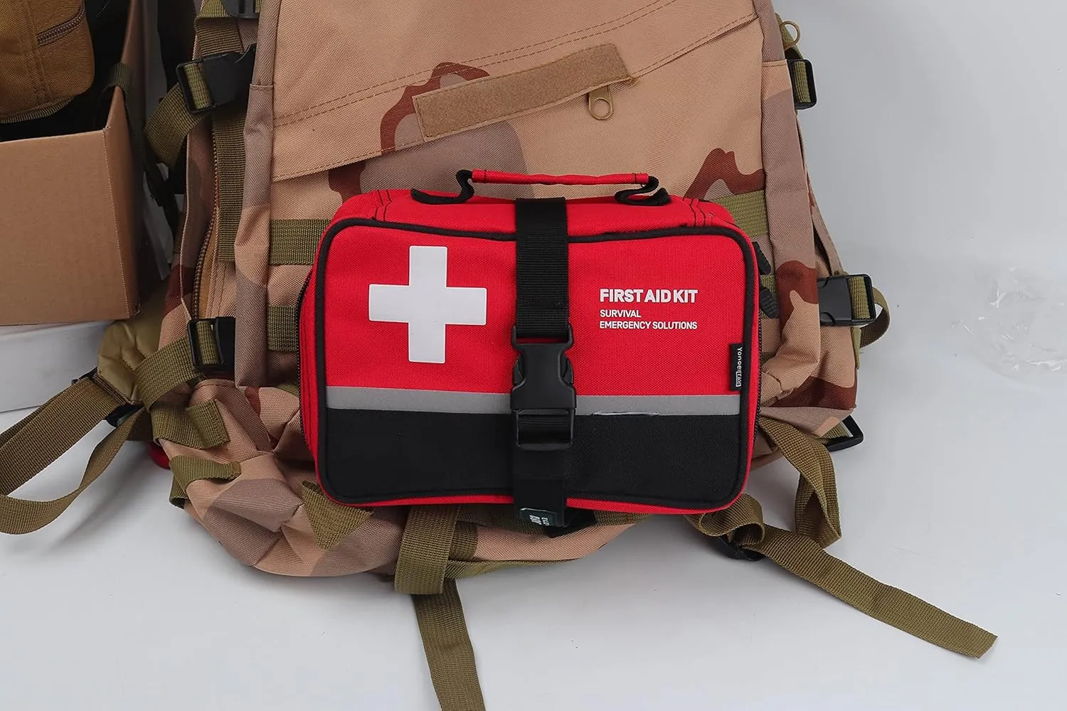 Galaxy 170 Pcs First Aid Kits for Survival Emergency Trauma Military Tactical Medical Hunting Camping Hiking Fishing IFAK EMT Bag (170 Pcs Red First Aid Kits)