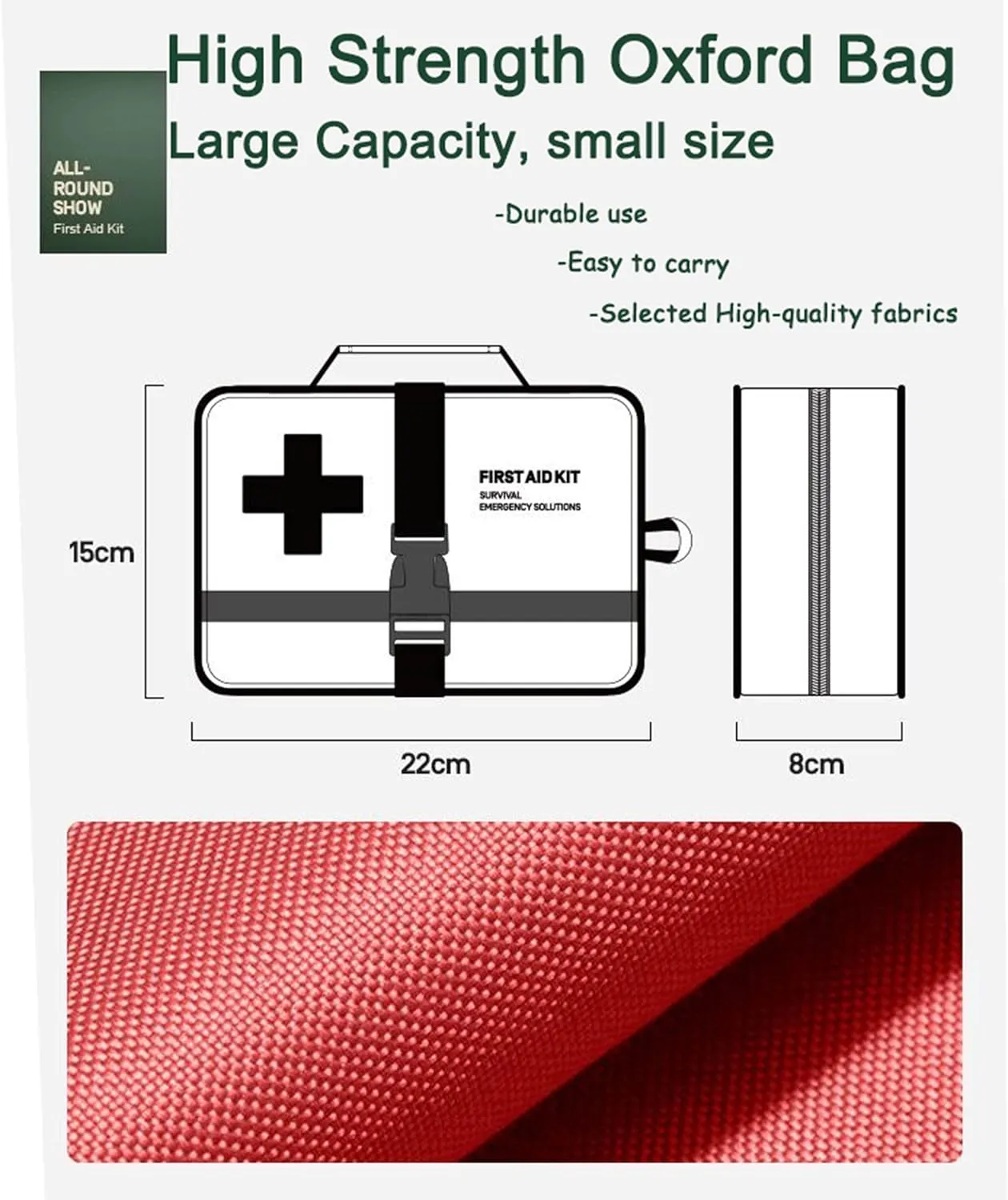 Galaxy 170 Pcs First Aid Kits for Survival Emergency Trauma Military Tactical Medical Hunting Camping Hiking Fishing IFAK EMT Bag (170 Pcs Red First Aid Kits)