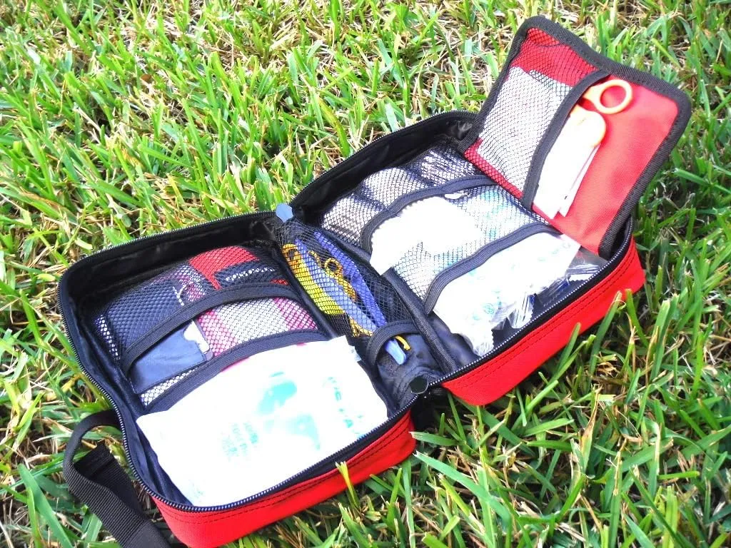 Galaxy 170 Pcs First Aid Kits for Survival Emergency Trauma Military Tactical Medical Hunting Camping Hiking Fishing IFAK EMT Bag (170 Pcs Red First Aid Kits)