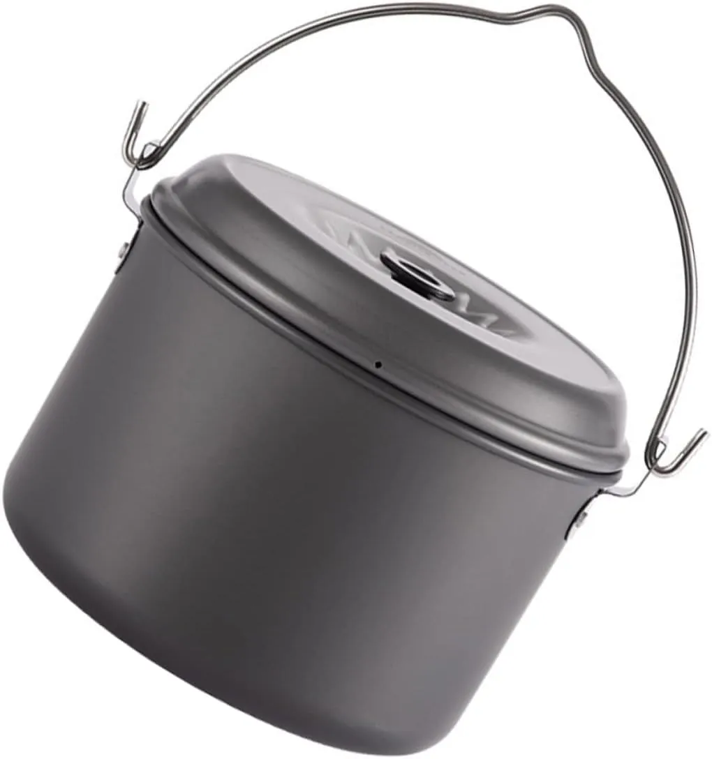 GANAZONO 1pc Outdoor Pot Camp Stoves for Camping Whistling Kettle Camping Pot Cookware Camping Stove Kit Griddle Plate for Gas Hob Outdoor Cooking Barbecue Camping Pans Grills Hard Alumina