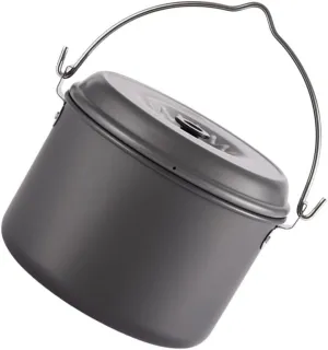 GANAZONO 1pc Outdoor Pot Camp Stoves for Camping Whistling Kettle Camping Pot Cookware Camping Stove Kit Griddle Plate for Gas Hob Outdoor Cooking Barbecue Camping Pans Grills Hard Alumina