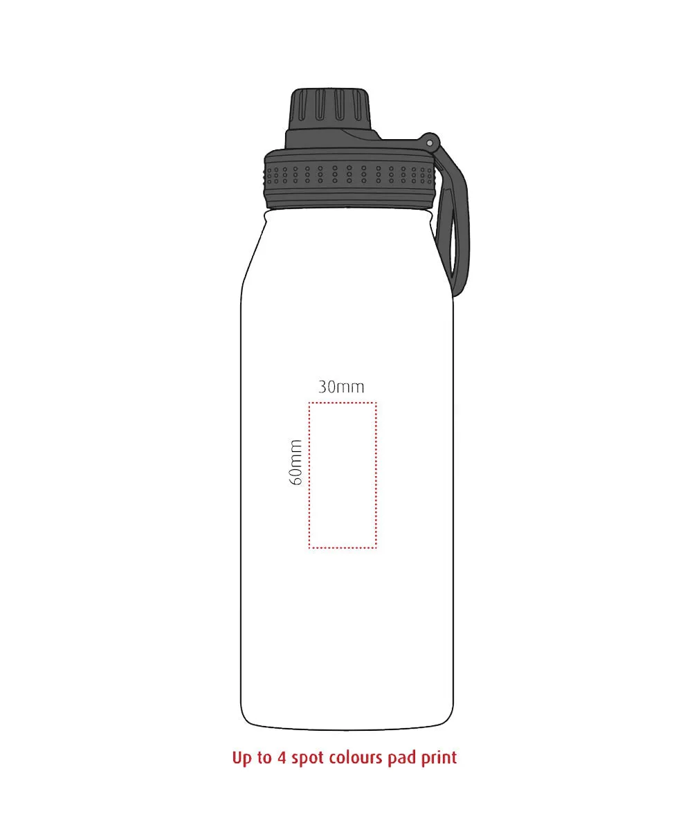 Ganges large capacity, double-walled, stainless steel bottle - 950ml