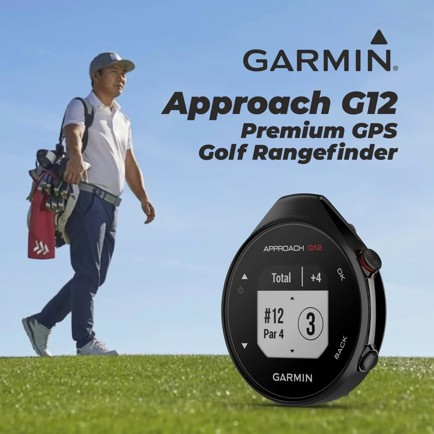 Garmin Approach G12 Premium GPS Golf Range Finder with Wearable4U Power Bank Bundle