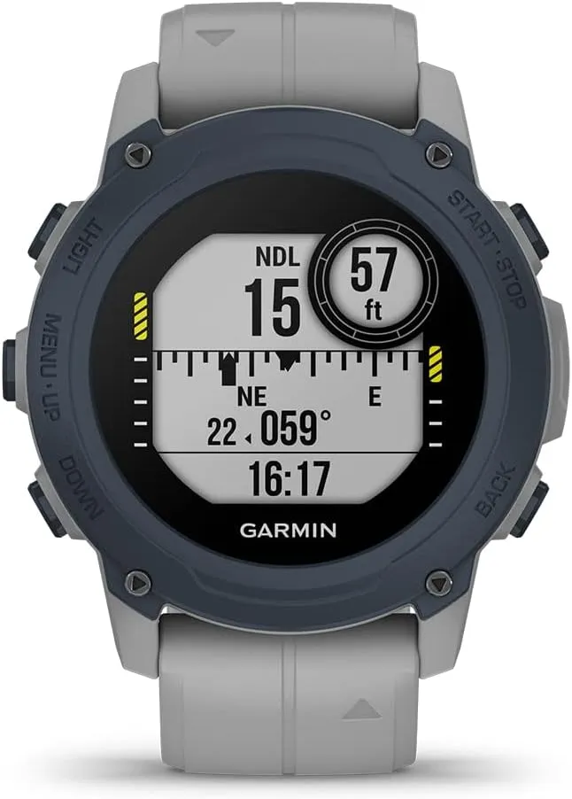 Garmin Descent G1 (Powder Gray) Dive Computer Watch Diver's Bundle - GPS Diving Watch with Compass & Depth Sensor, Surface & Exit - Includes Waterproof Dry Bag & Cell Phone Pouch