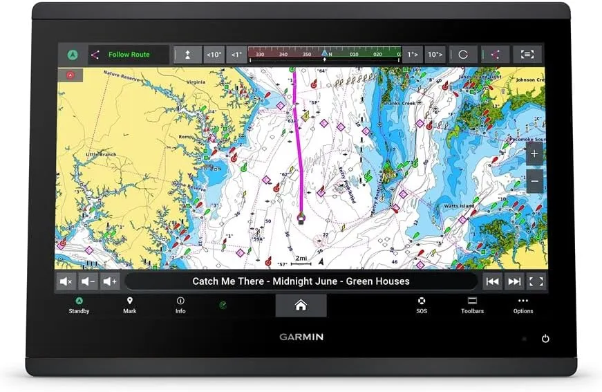 Garmin GPSMAP 1623 Worldwide Basemap 16"" Chartplotter with Ultra High-Definition Scanning Sonar, Advanced Marine Navigation with Stunning Display and Powerful Processing, 010-02919-00