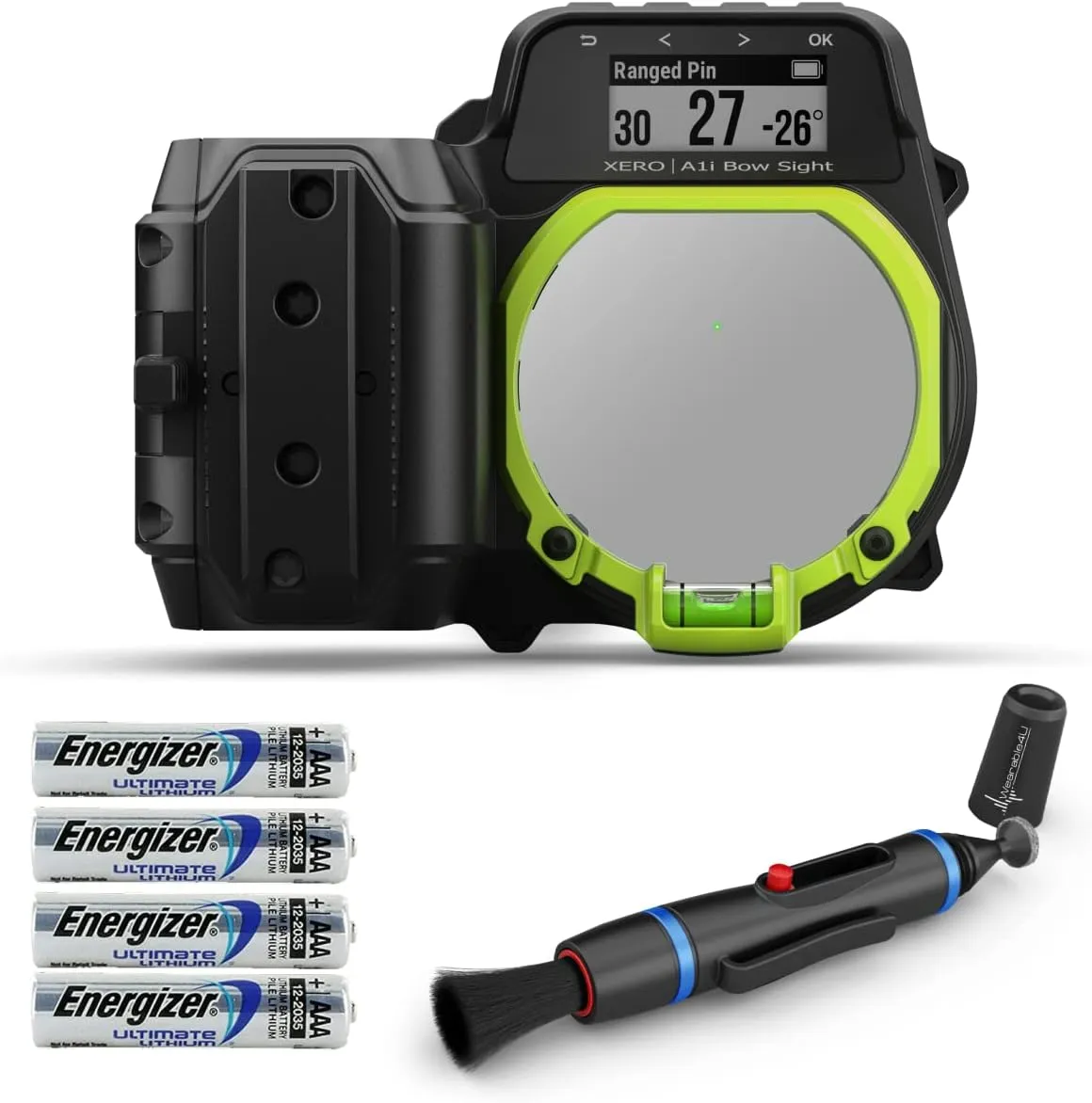 Garmin Xero A1i Bow Sight Auto-ranging Digital Sight with Dual-Color LED Pins with Wearable4U Bundle