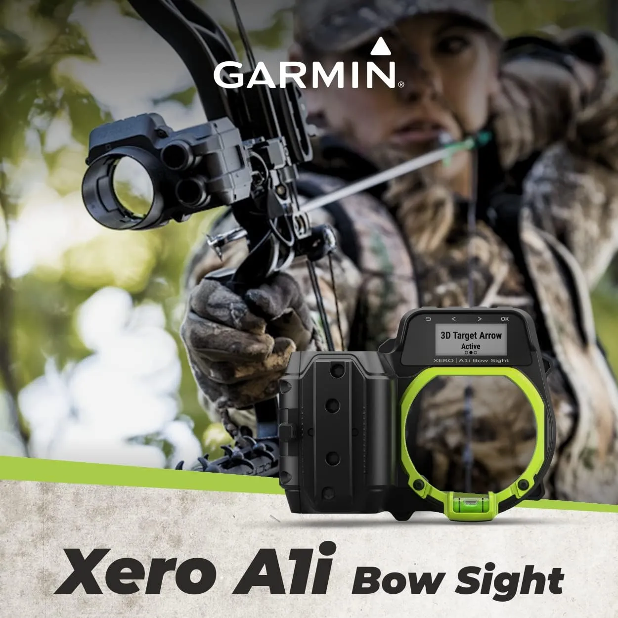 Garmin Xero A1i Bow Sight Auto-ranging Digital Sight with Dual-Color LED Pins with Wearable4U Bundle