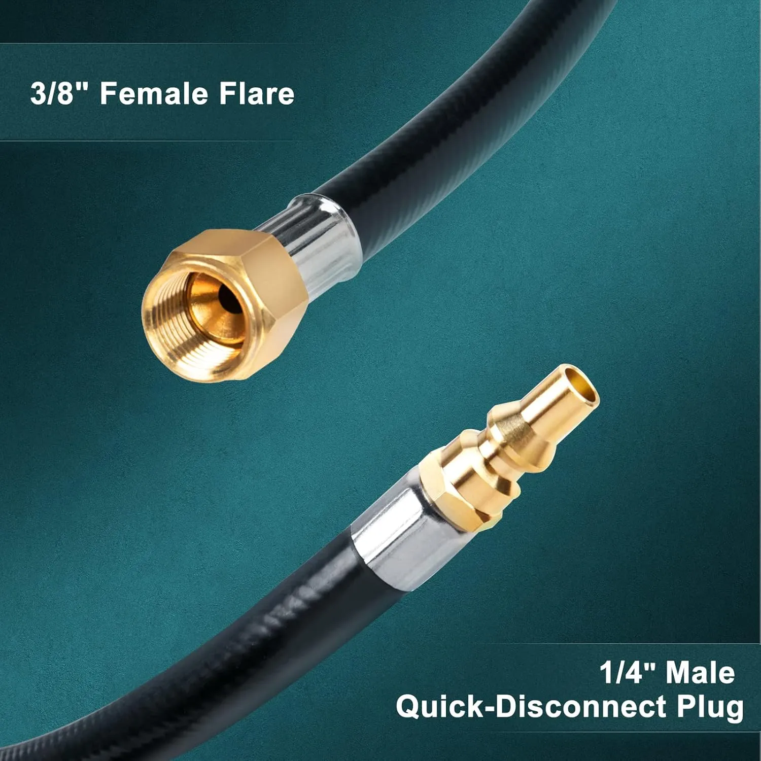 GASPRO 18-Foot RV Quick Connect Propane Hose for Portable Fire Pit, Camp Chef Explorer, Outland Living Fire Bowl, Camping Grill and More