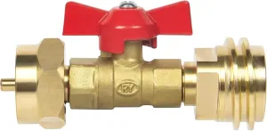 GASPRO Upgraded 1 lb Propane Tank Adapter with Valve, 20 lb to 1lb Converter, Hook Up Small Propane Tanks When 20lb Ran Out, Solid Brass