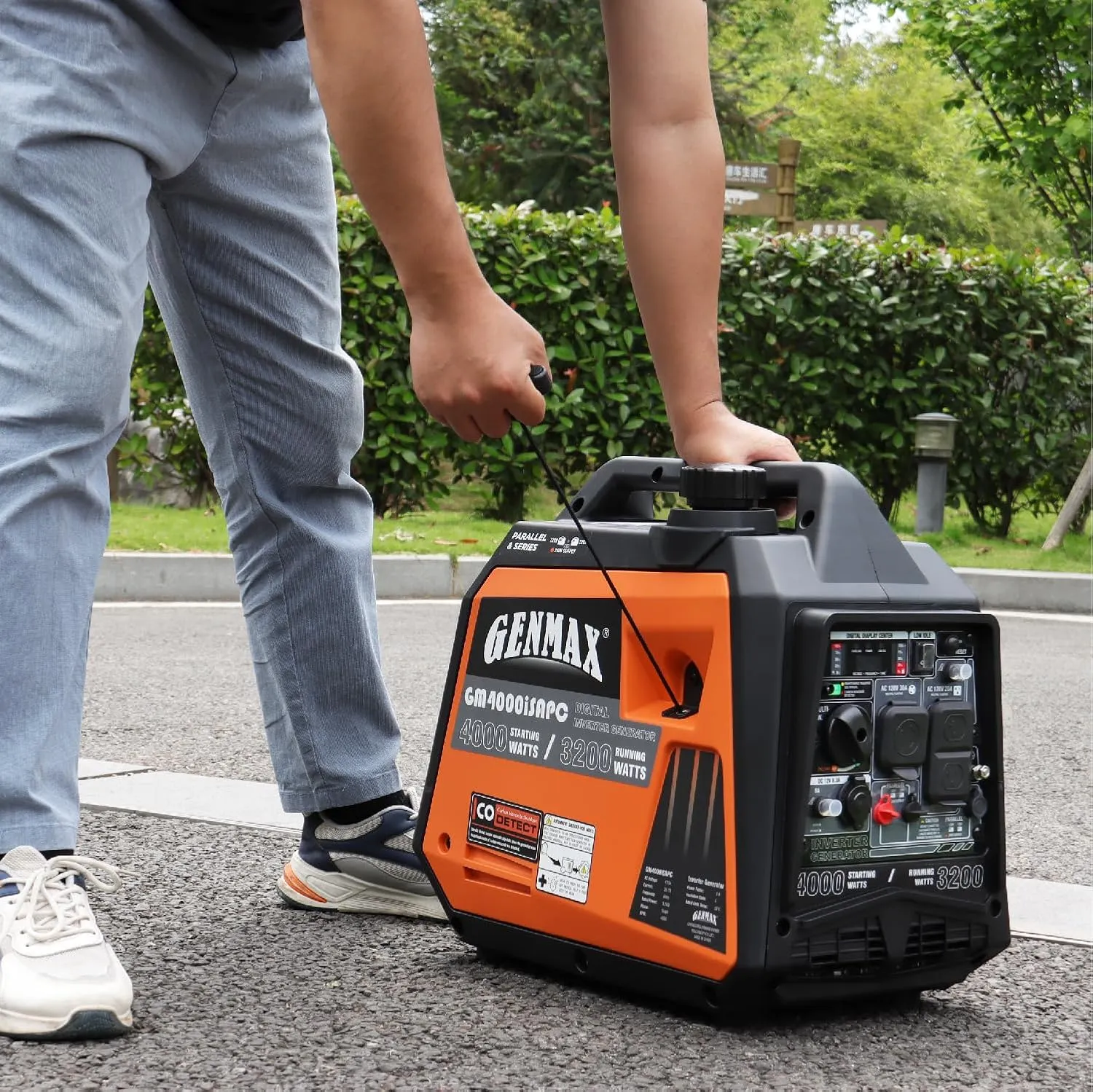GENMAX Generator，EPA Compliant, Eco-Mode Feature, Ultra Lightweight for Backup Home Use & Camping