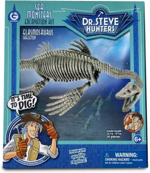 Geoworld Elasmosaurus Dino Dig Kit – Build a 14 Inch Elasmosaurus Skeleton Model – The Ultimate STEM Experience for Kids Aged 6 