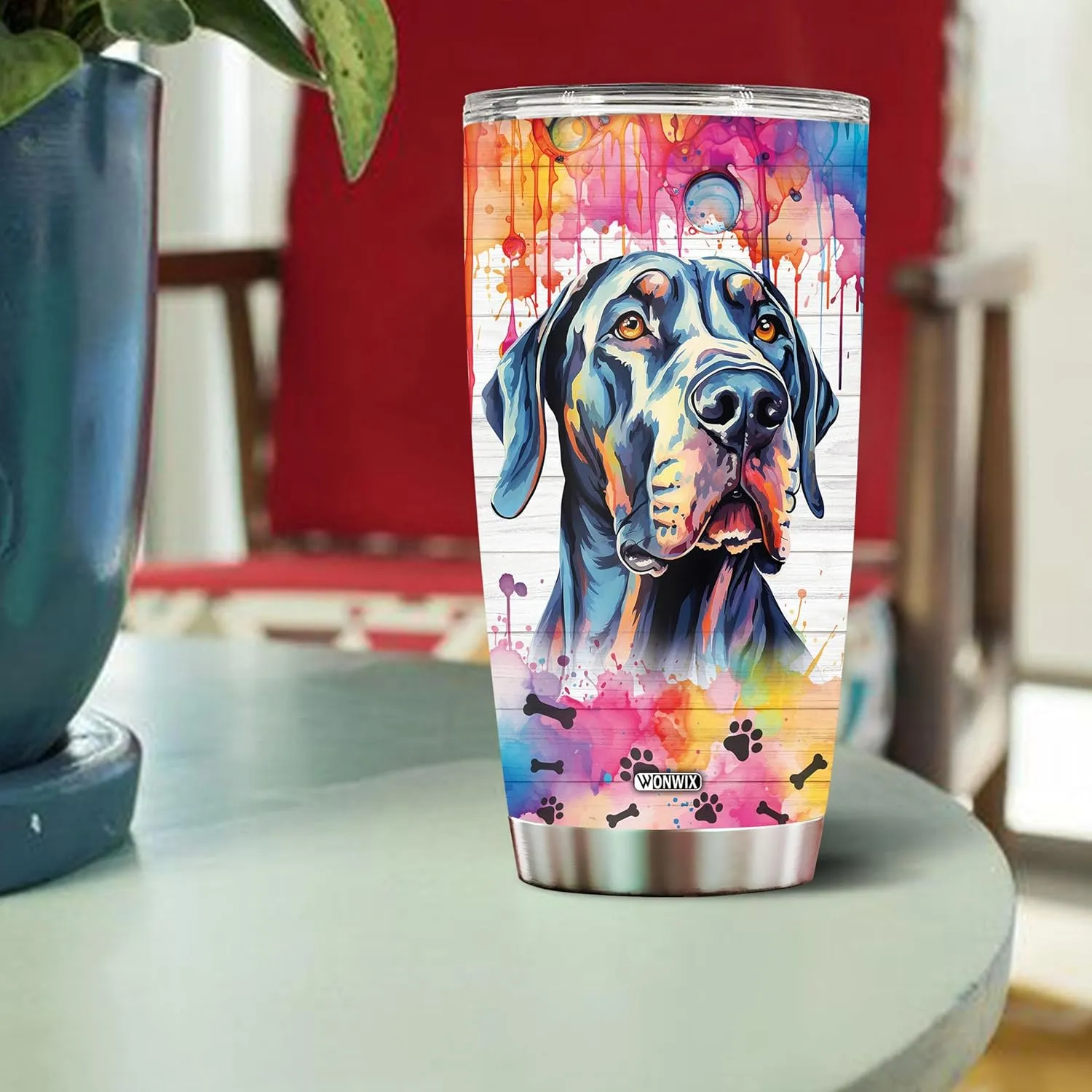 Gifts for Great Dane Lovers Birthday Christmas Thanksgiving Easter Gift Ideas for Dog Mom Dad Owners Thermos Tumbler Travel Cup Coffee Mug Water Bottle 20 Oz Stainless Steel Thermos