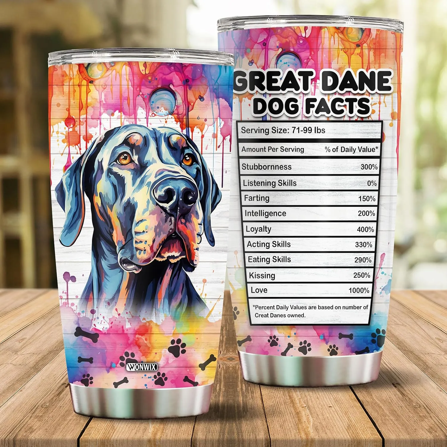 Gifts for Great Dane Lovers Birthday Christmas Thanksgiving Easter Gift Ideas for Dog Mom Dad Owners Thermos Tumbler Travel Cup Coffee Mug Water Bottle 20 Oz Stainless Steel Thermos
