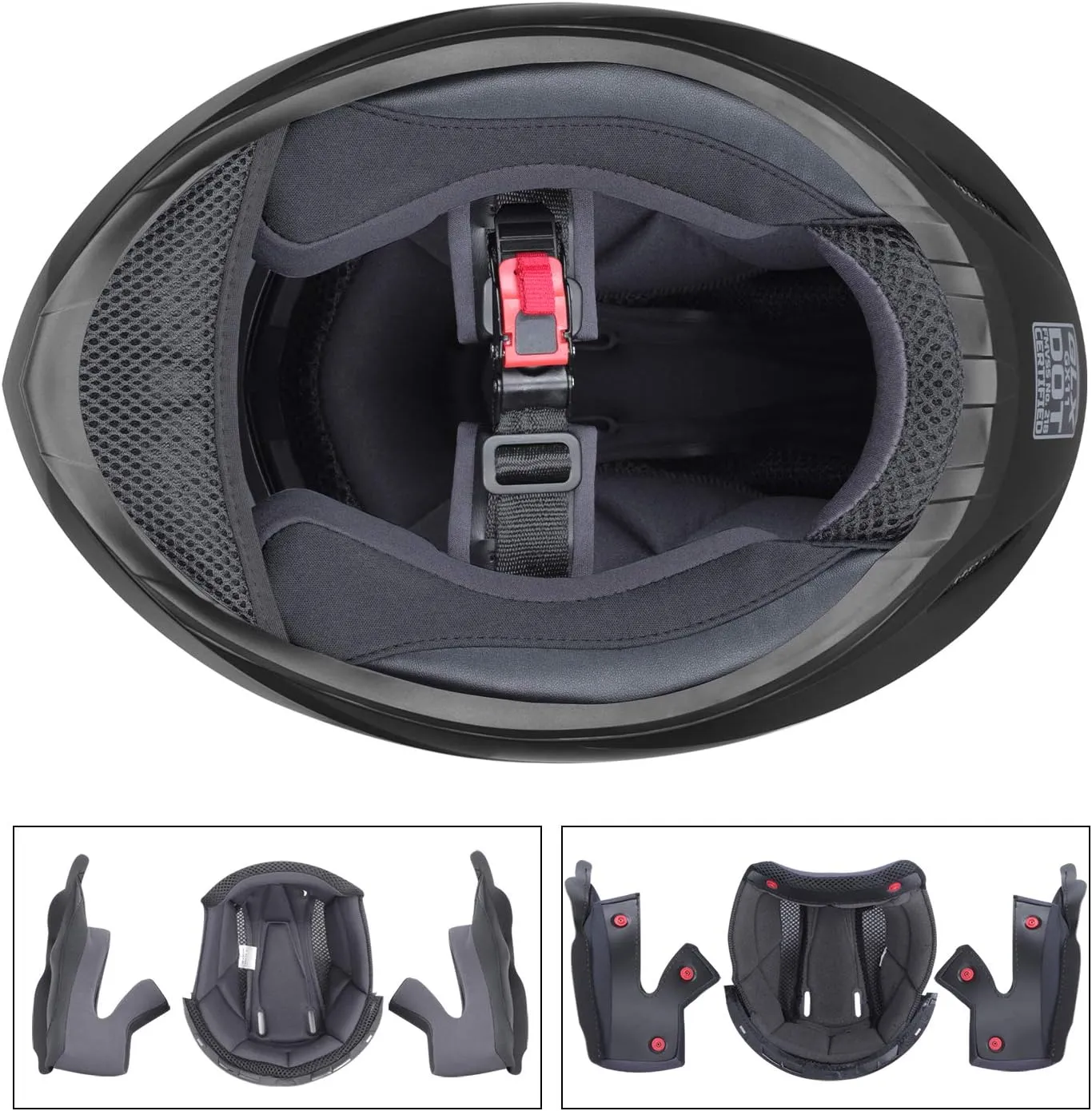 GLX GX11 Compact Motorcycle Helmet - Matte Black, Small - Full Face w/ Tinted Visor, DOT Approved
