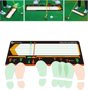 Golf Training Mat for Beginners Posture Assistance and Entry-Level Stance Corrector Trainer with Golf Training Aid