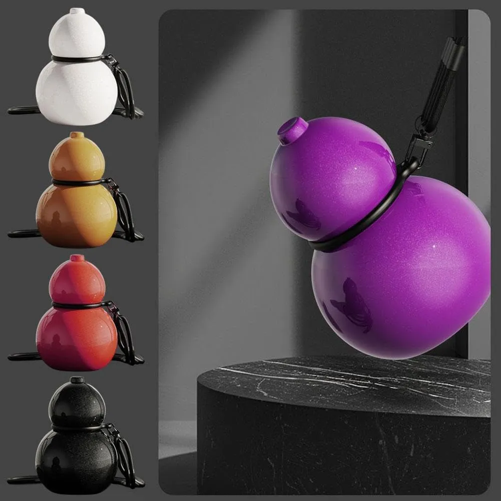 Gourd Water Bottle Retro Style Gourd Sports Water Bottle 316 Stainless Steel Winter Thermos Cup 730ml Travel Water Bottle for Outdoor Indoor,Eye-catching Gourd Style Water Bottle (Black)