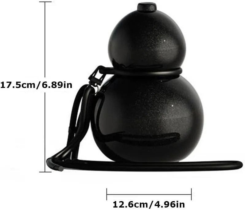 Gourd Water Bottle Retro Style Gourd Sports Water Bottle 316 Stainless Steel Winter Thermos Cup 730ml Travel Water Bottle for Outdoor Indoor,Eye-catching Gourd Style Water Bottle (Black)