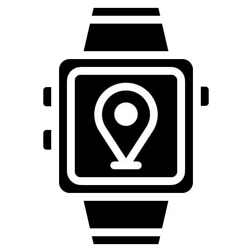 GPS Watch Glyph Icon