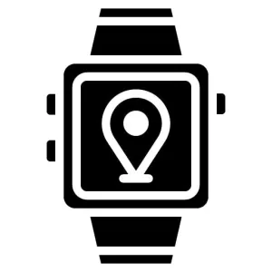 GPS Watch Glyph Icon