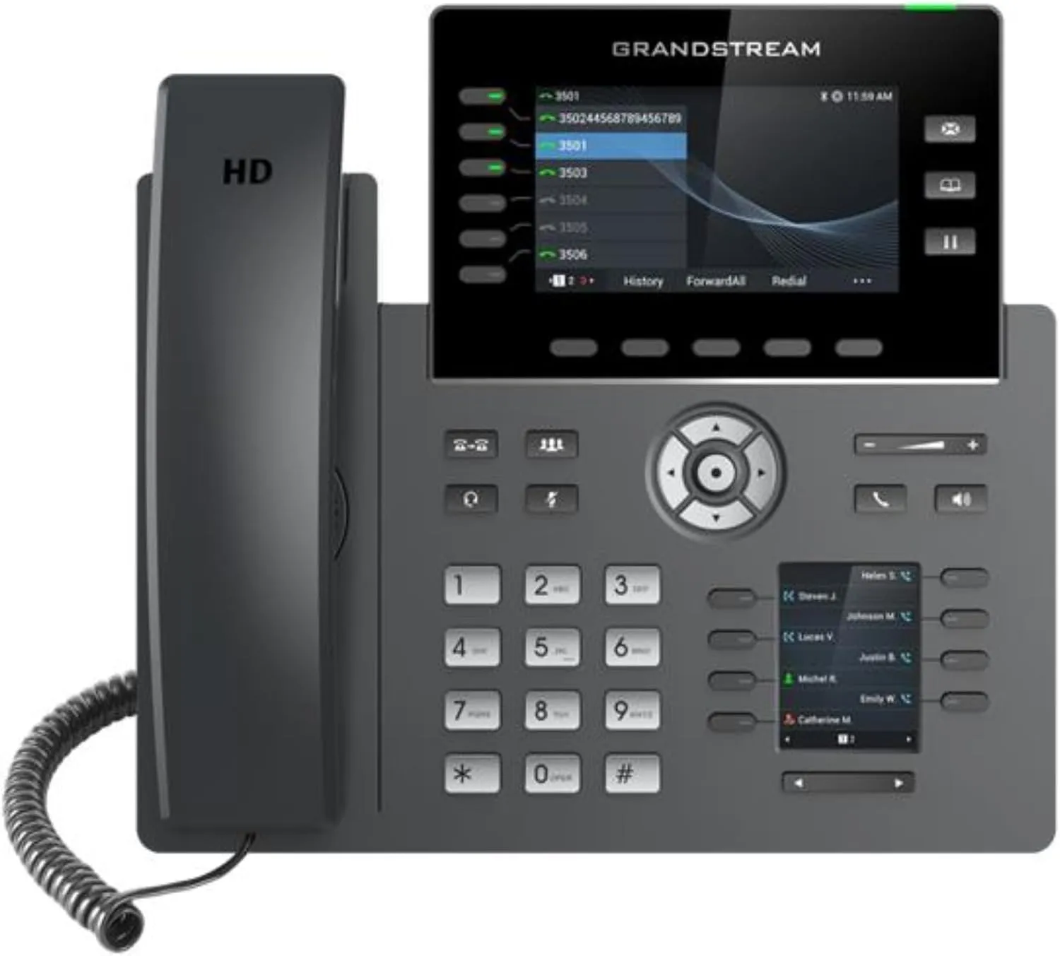 Grandstream GRP2616 IP Phone | 6 Lines, 6 SIP Accounts | 4.3-Inch Color Display | Wi-Fi 5 | Dual-port Gigabit Ethernet with Integrated PoE