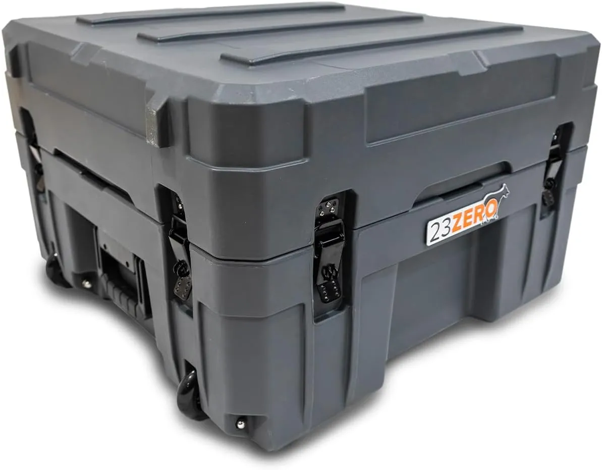 Gray Overland Gear Box - Roof Rack Mountable, Portable, Lockable Storage Box for Camping or Recovery Gear (132 L)