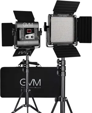 GVM 560 LED Video Light, Dimmable Bi-Color, 2 Packs Photography Lighting with APP Intelligent Control System, Lighting for YouTube, Studio, Outdoor, Video Lighting Kit, 2300K-6800K, CRI 97 