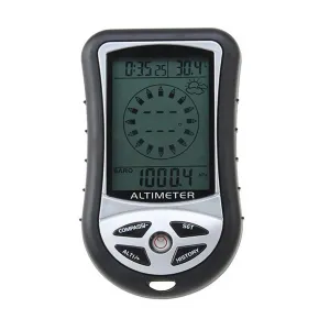 Handheld Digital LCD Display 8 in 1 Compass Altimeter Barometer Thermometer Weather Forecast Clock for Outdoor Climbing Hiking