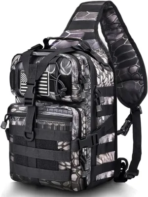 HAOMUK Tactical Sling Bag Pack Military Rover Shoulder Sling Backpack EDC Molle Assault Range Bag