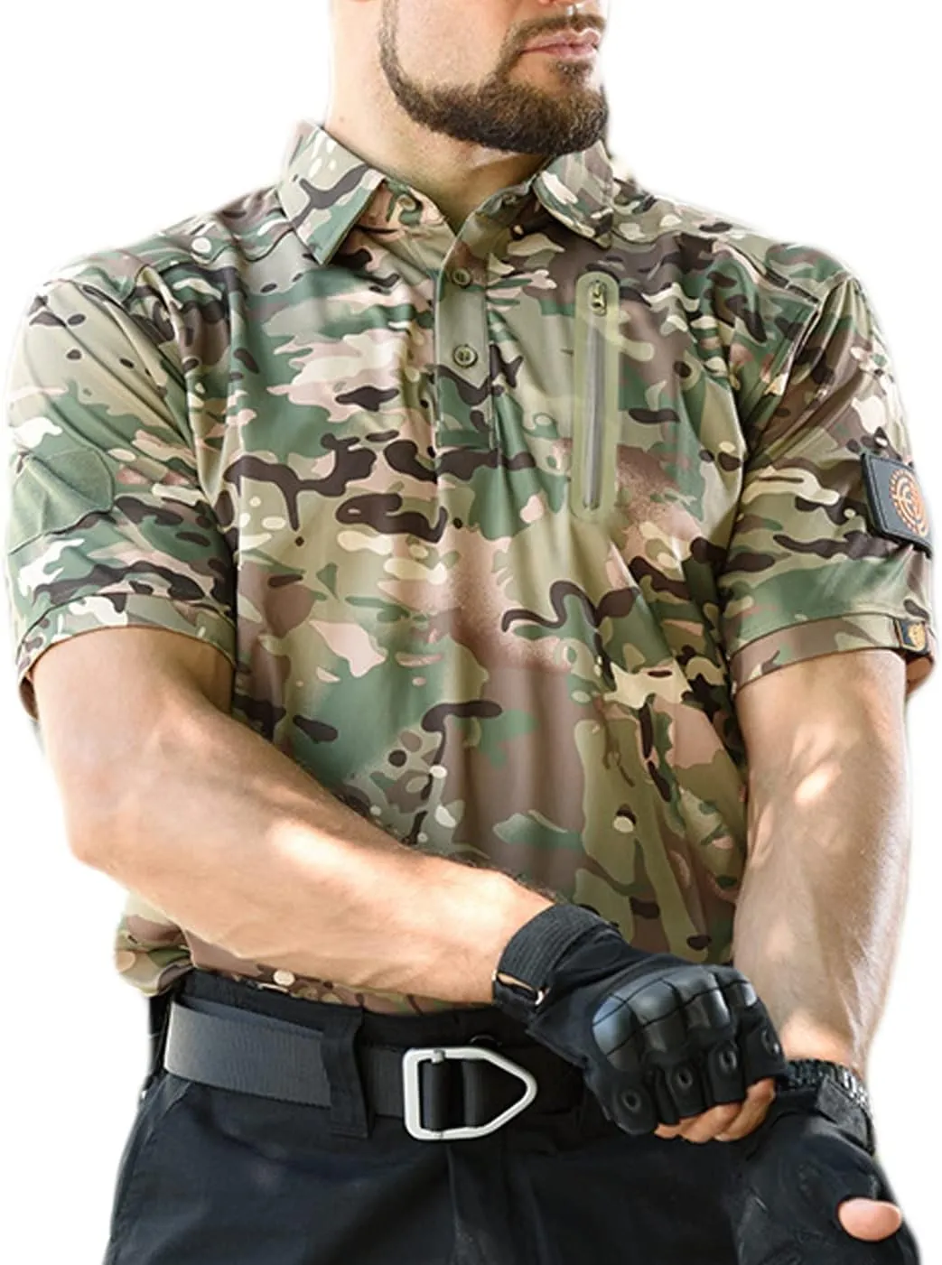 HARGLESMAN Men's Tactical Short Sleeve Polo Shirt(S-3XL)