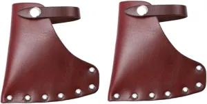 Hatchet Blade Protector 2pcs Cowhide Head Cover for Camping Hiking Axe Sleeve Pack