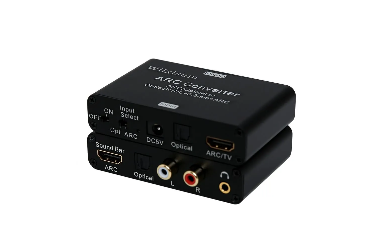 HDMI Arc Audio Extractor/Adapter 192KHz, Digital Optical to Analog Audio DAC Converter, HDMI ARC to RCA/Optical/3.5mm/Soundbar, Optical to RCA/3.5mm Jack