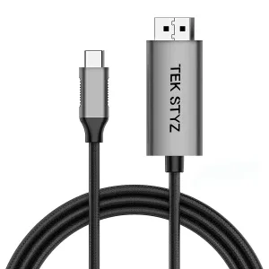 HDMI USB-C 8k/4k Cable Kit Compatible with Philips Georg Jensen TAJS30/00 Supports Thunderbolt 3/4 a 60Hz Full Digital HDMI 2.1 USB-C, Stable Driver Certified (1.8M/6Ft)