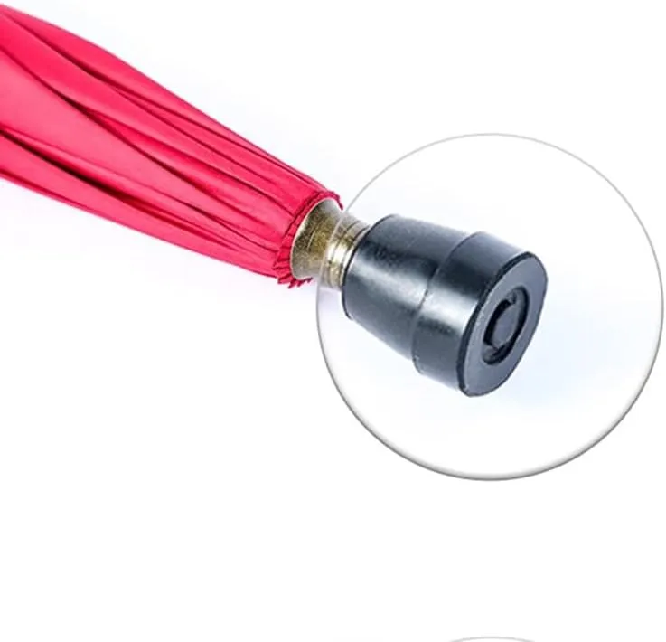 Height Adjustable Walking Stick Umbrella, 2-in-1 Multifunctional Tourism Trekking Poles, for Climbing, Hiking, Hanging Out on Raining,Red,76~79cm/30~31inch