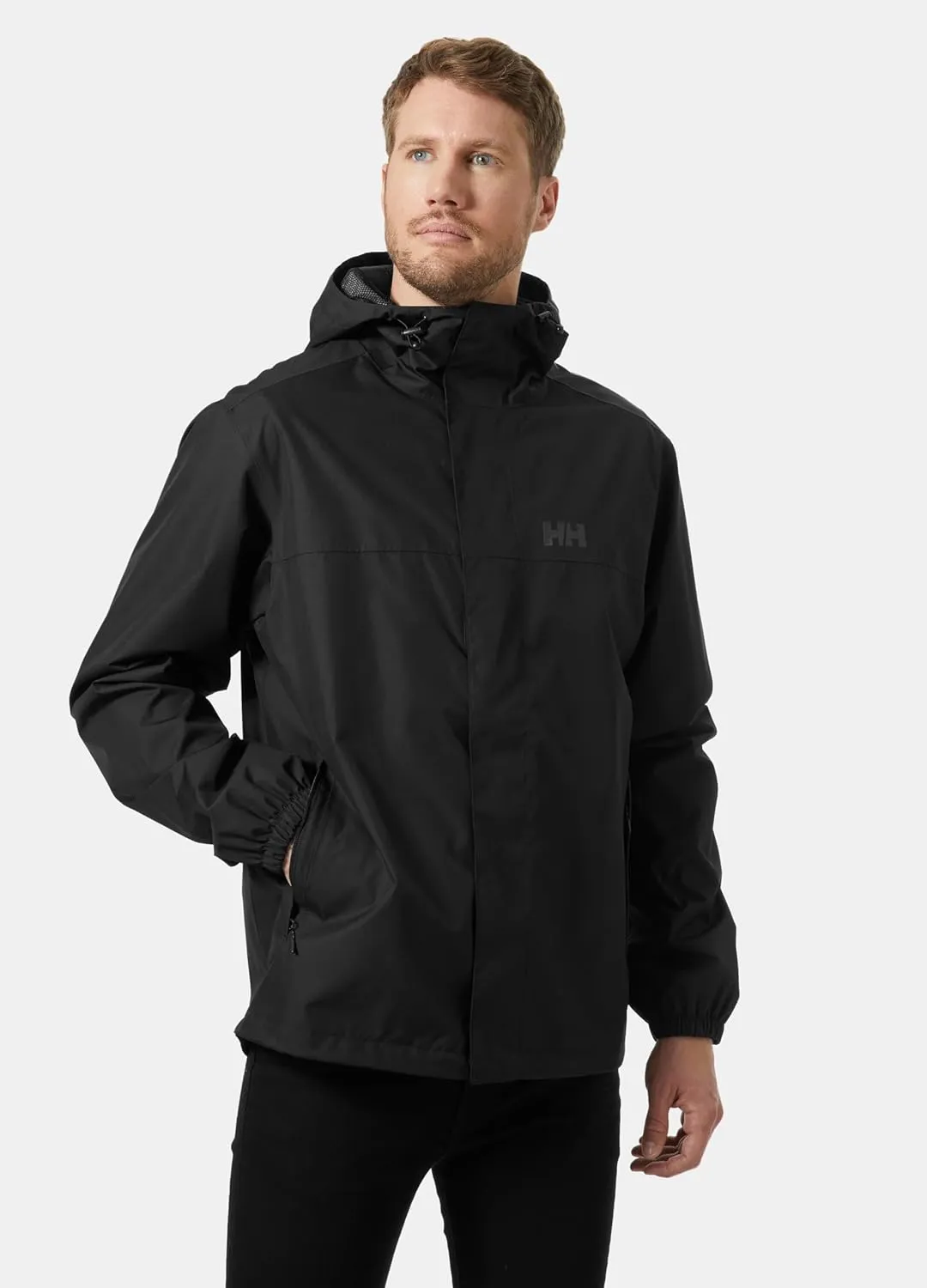 Helly-Hansen Vancouver Rain Jacket - Men's Waterproof, Breathable, Adjustable Hood, Seam-Sealed