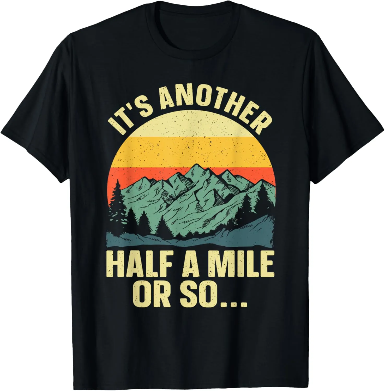 Hiking Art For Men Women Camping Backpacking Mountain Hiker T-Shirt