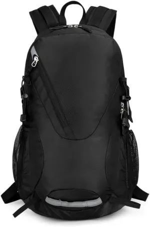 Hiking Backpack Outdoor Lightweight Daypack Large Capacity Travel Bag for Trekking Cycling and Casual with Breathable Straps (Black)